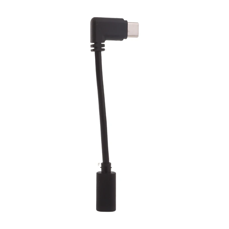 Micro USB to USB C Adapter Cable 90 Degree Bend Converter Wire Line Support Charging for Tablets Phones Game Console