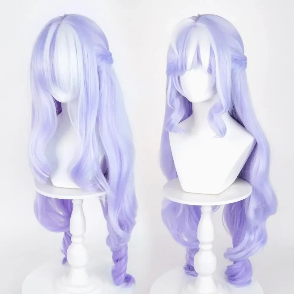 Anime Zenless Zone Zero Vivian Banshee 코스프레 가발 소녀 로리타 보라색 긴 곱슬 머리 내열성 합성 가발 할로윈