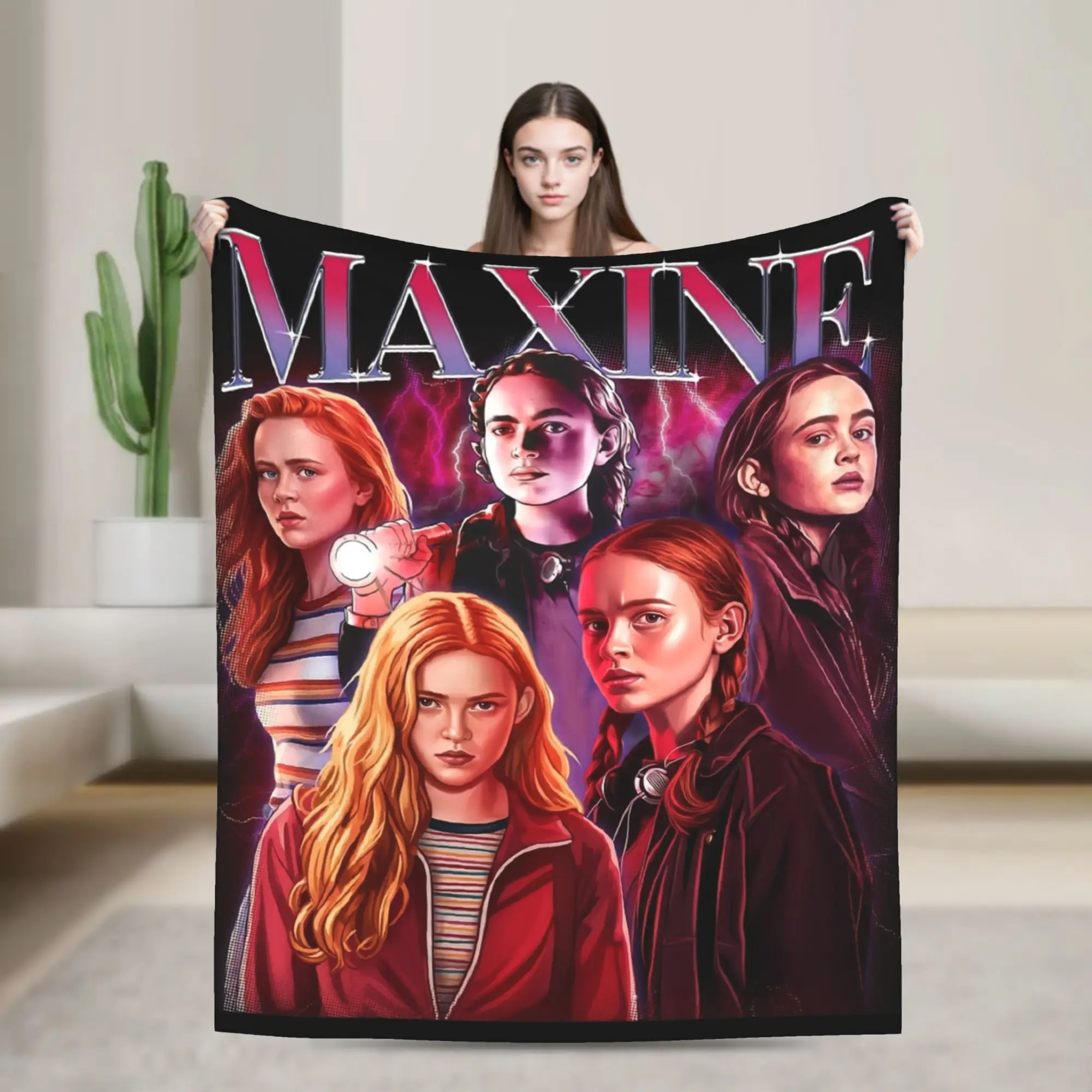 Vintage Maxines Mayfields Bootleg Max Blankets Flannel All Season st  Ultra-Soft Throw Blankets for Home Travel Bedspread