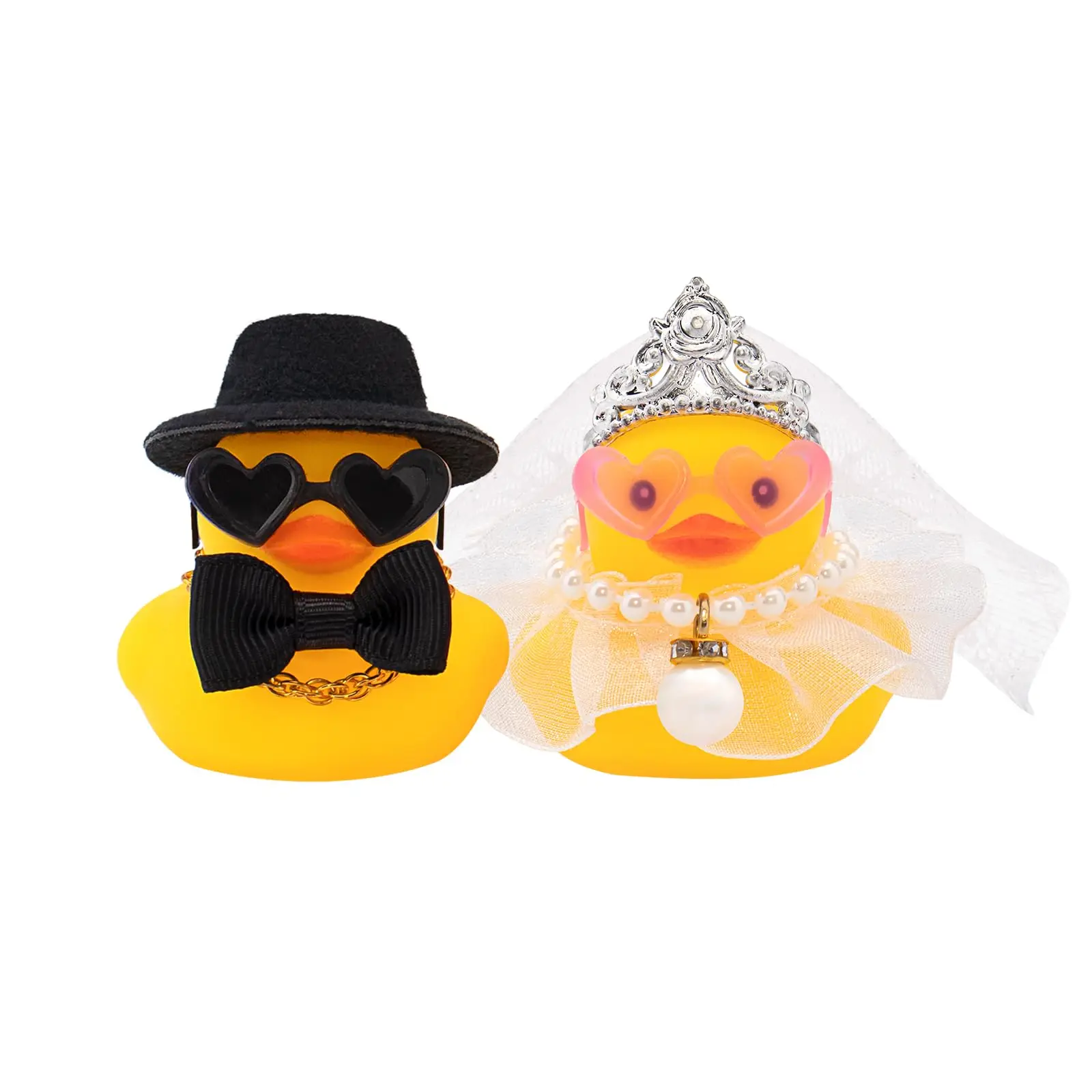 Set of 2 Bride and Groom Rubber Ducks for Wedding Favors, Party Favors, Ceremony Gift Set, Marriage Souvenir, Marry Blessings