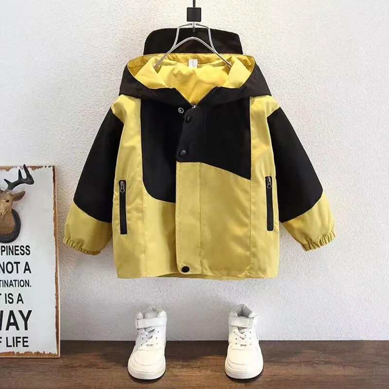 

Kids Boys Plush Charging Suit Three In One Detachable Clothes 2024 New Baby Autumn And Winter Windbreaker Children's Coat