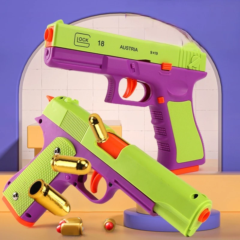 M1911 Speelgoed Pistool Uitgeworpen Softkogel Pistool Handleiding Met Kogels Multi-Color Woestijn Adelaar Blaster Voor Volwassenen Kinderen Jongens