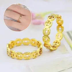 Vintage Copper Coin For Men Money Catcher Classic Versatile Wealth Luckly Finger Rings Jewelry Accessories Gifts