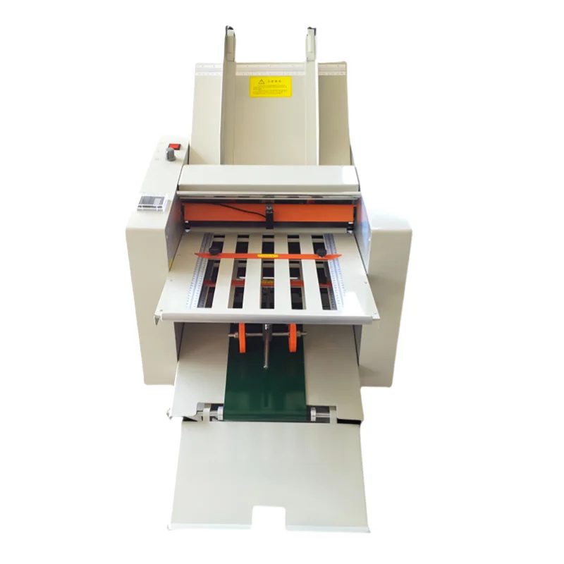 Automatic High Speed Desktop Electric Paper Sheet Folder Leaflet Folder Making Book Booklet Brochure Maker Paper Folding Machine view 3