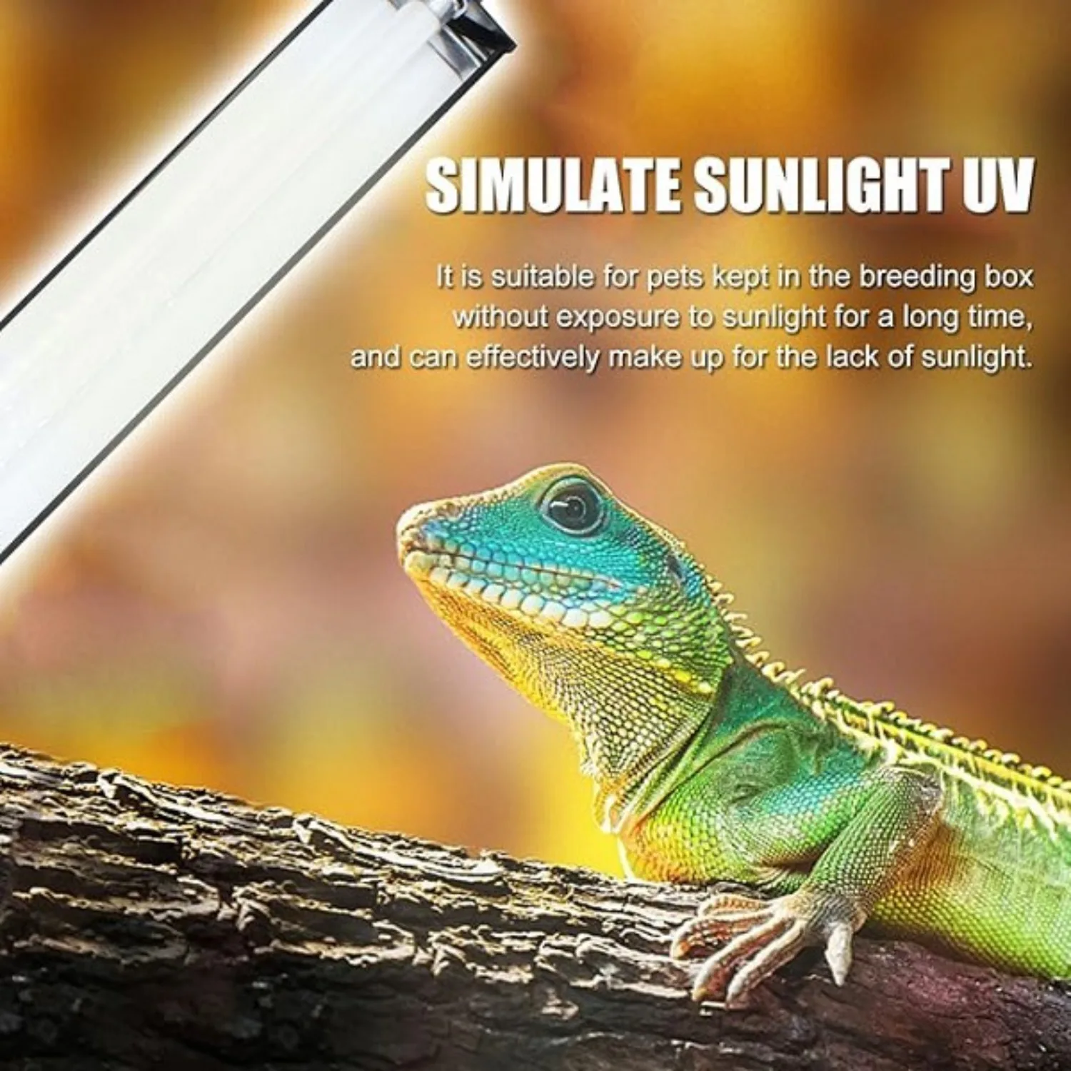 T5 HO UVB Reptile Light Kit 10.0 UVB UVA Light for Desert & Tropical Reptiles,chameleon Tortoise,8W/24W/39W Reptile Basking Lamp