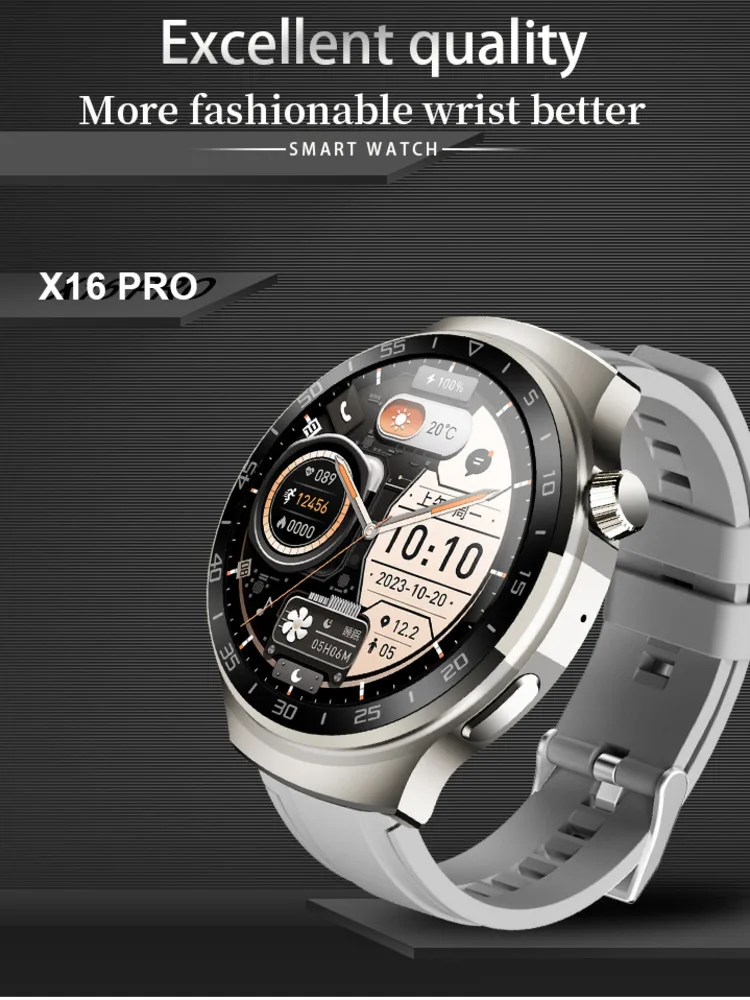 X16 Pro Smart Watch Men 1.53 Inch HD Screen WearfitPro APP NFC Fucntion TIKTOK Remote Control Bluetooth Call for Android IOS