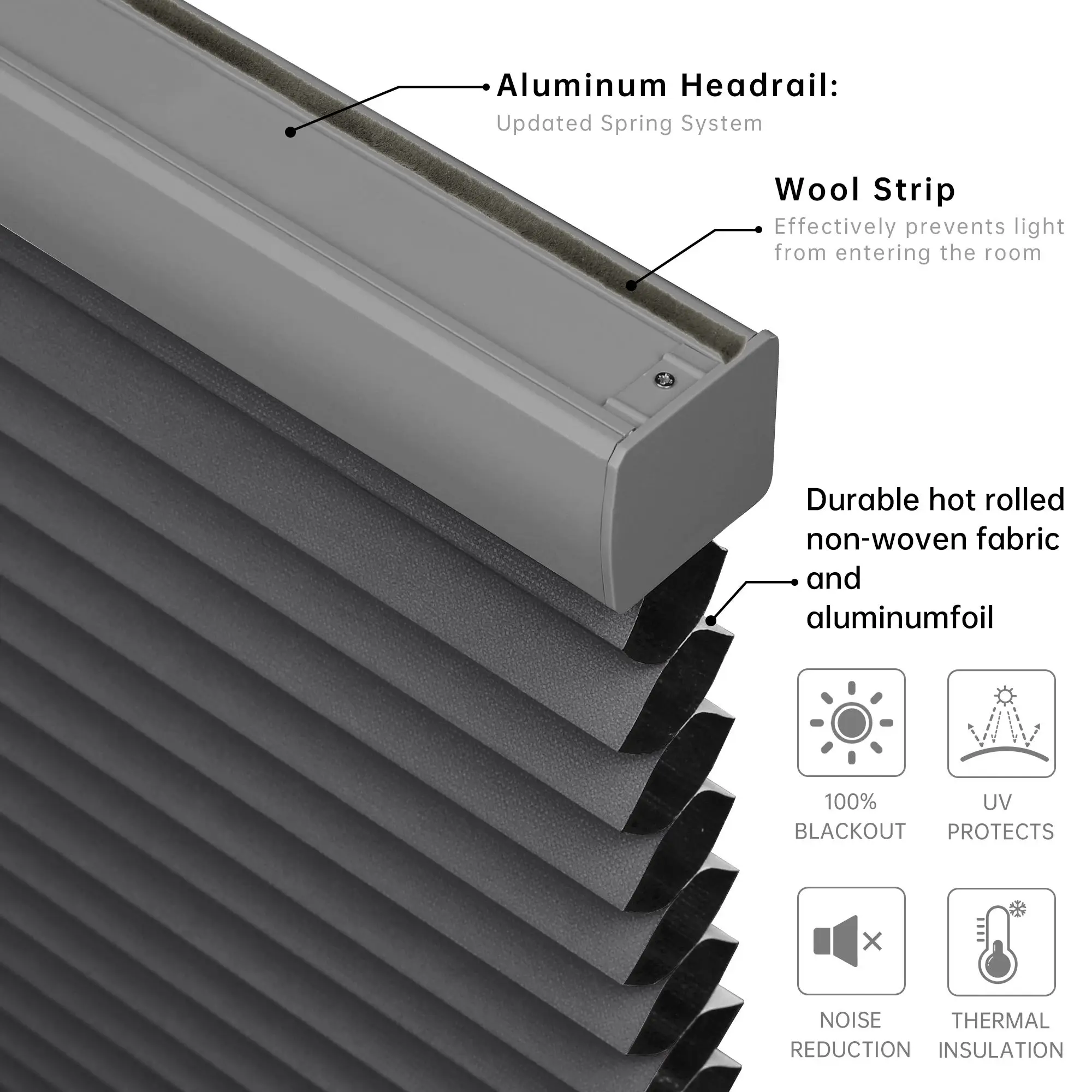 Hot Selling Honeycomb Blinds for Window Cordless Manual Child Safe Privacy Thermal Insulated Shades for Living Room Office