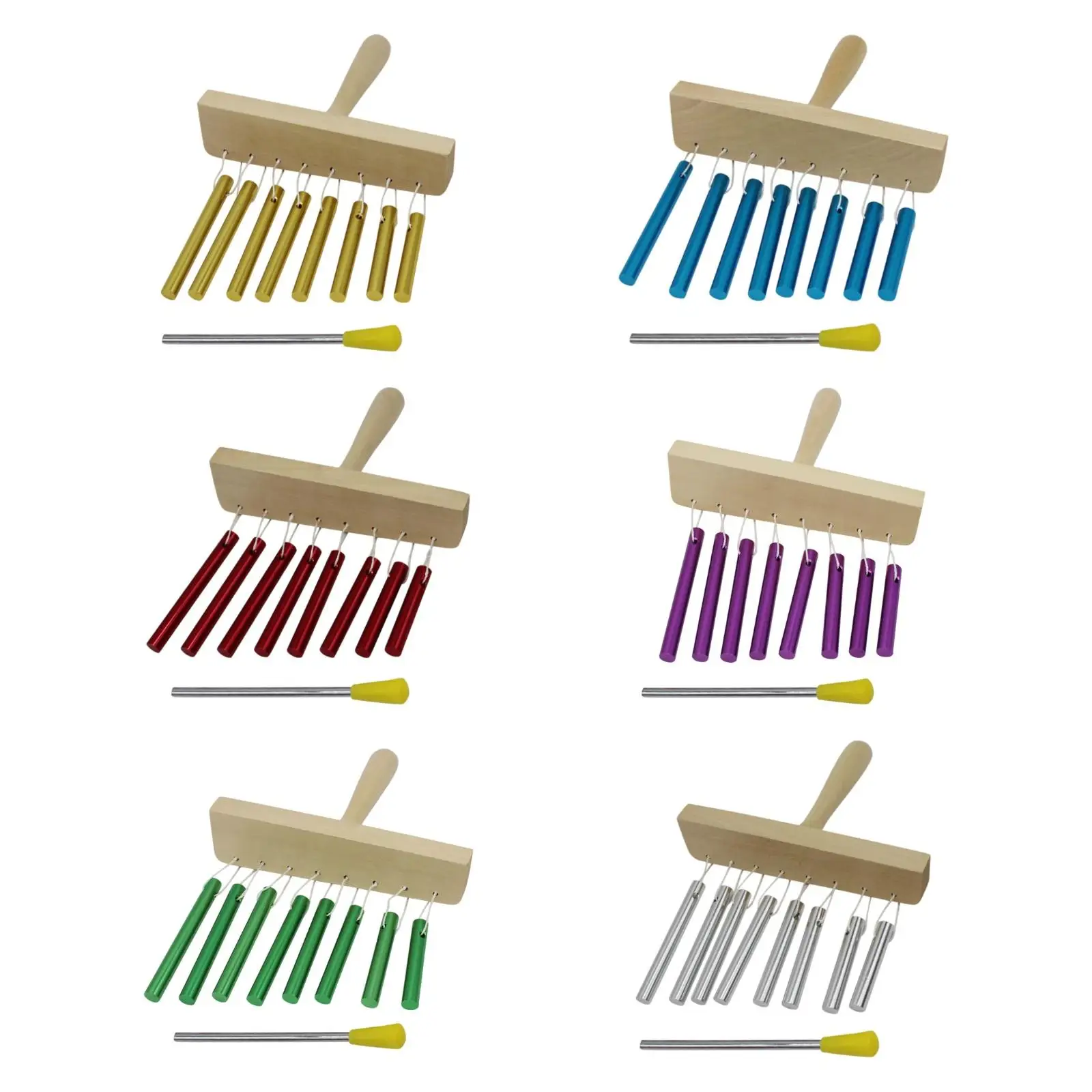 8 톤 휴대용 바람 종소리 바람 벨 무대 공연 탁상 바람 차임 타악기 바람 차임 교실 요가 어린이를위한