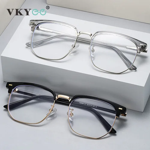Imagen 1 del producto VICKY, nuevos modelos de gafas versátiles antiluz azul, montura de gafas de moda, Retro Simple, se puede personalizar con prescripción