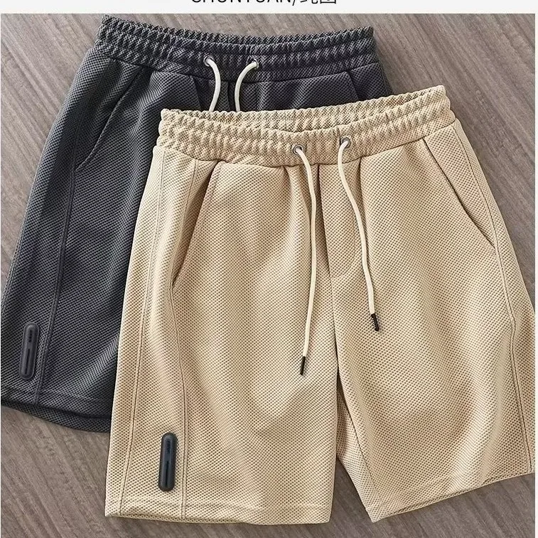 

Летние мужские спортивные брюки больших размеров в стиле ретро, свободные, средней длины, новые, в стиле High Street, из Гонконга, модель 250 Pou, новые брюки-капри