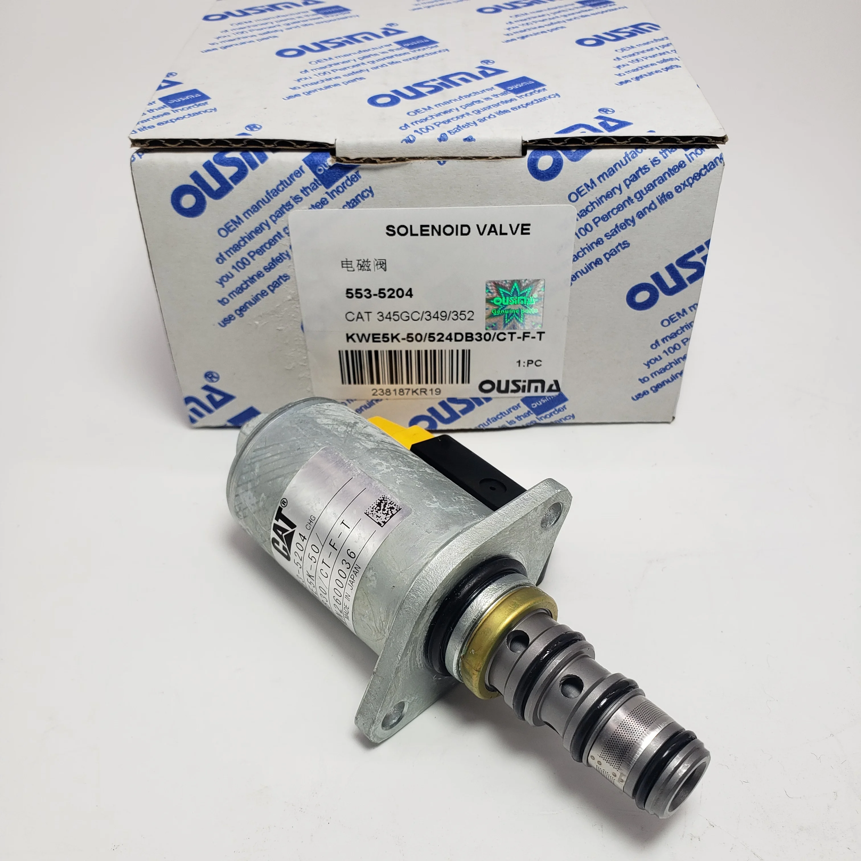 

Запчасти для машин E352, E345GC, E395, E385: Электромагнитный клапан 553-5204, 5535204