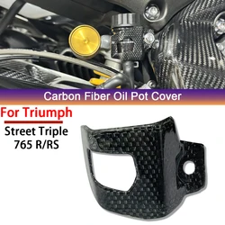 Suitable for Triumph Street Triple 765 R RS 2017-2014motorcycle rear brake pump 100% carbon fiber reservoir protective cover
