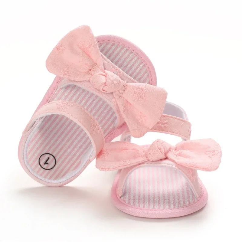 Soft Sole Anti-Slip Bowknot Crib Shoes for Infant Baby Girl