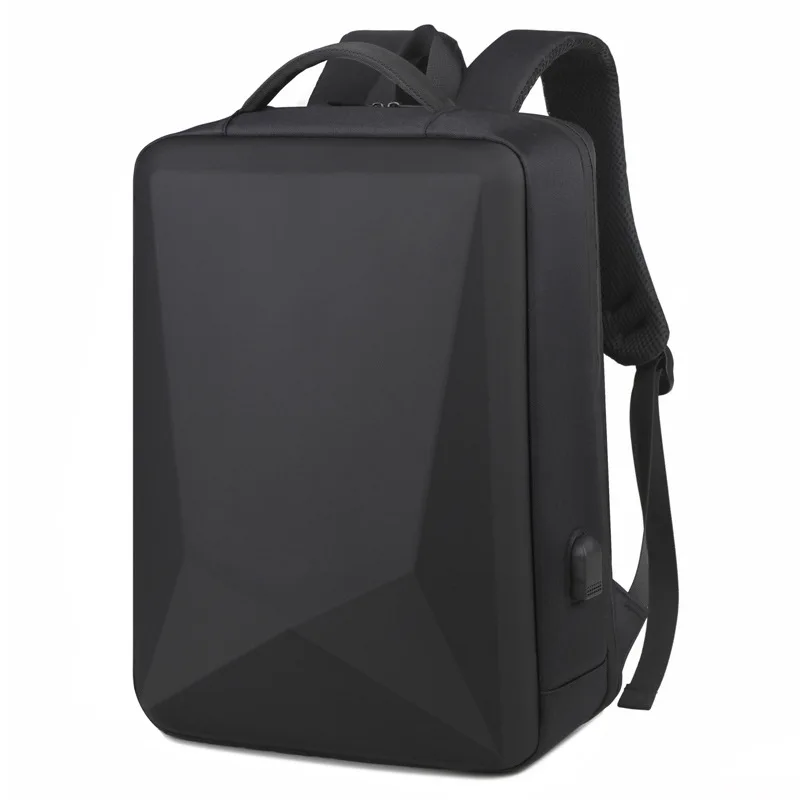 

Usb Hard Shell Backpack Men's Business Travel Laptop Bag Large Capacity Simple Casual Travel Backpack Water-repellent Schoolbag