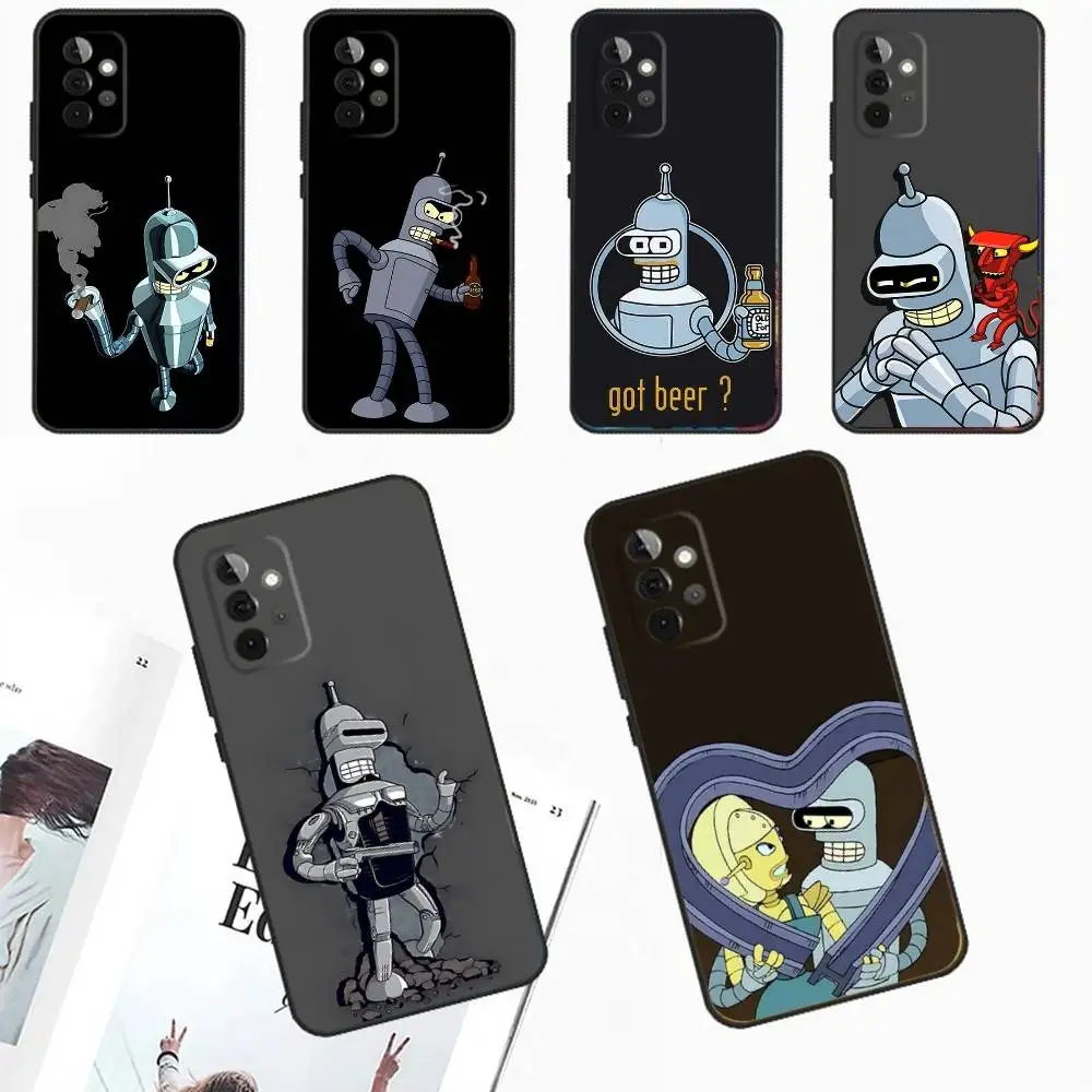 

F-Futurama Funny B-Bender Phone Case For Samsung Galaxy A13,A21s,A22,A31,A32,A52,A53,A71,A80,A91 Soft Black Phone Cover