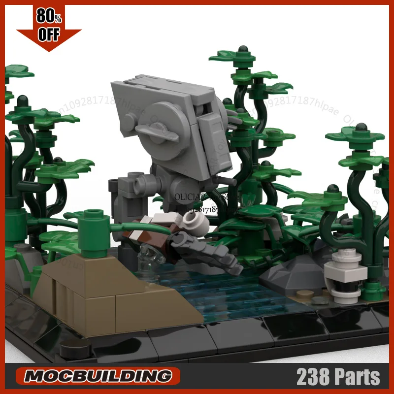 Space Movie MOC Building Blocks Mini Jungle Patrol Model Dioramas Technology Bricks DIY Assembly Toys Collection Display Gift - view 4