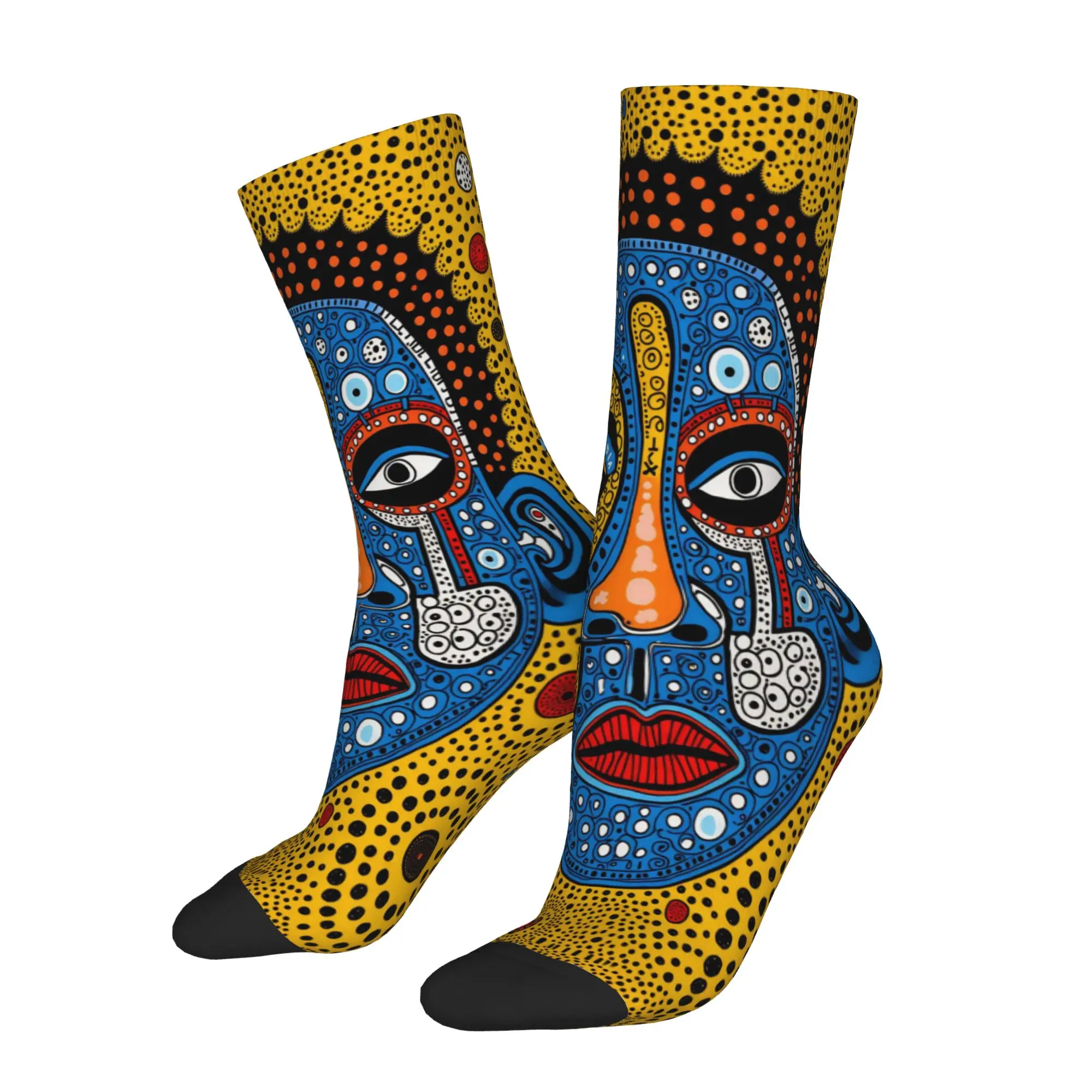 Abstract Art Face Outfits Men Women Socks Non-slip  High Quality Middle Length Sock Soft Gift Idea