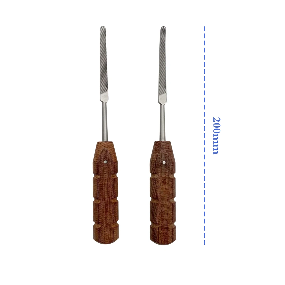 Orthopedic Bone File Stainless Steel Bone Grind Orthopedic Surgical Instrument with Wooden Handle