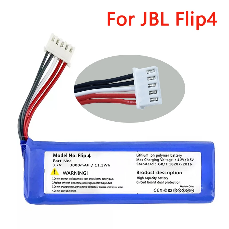 3.7v Battery For JBL Flip 4 Flip4 3000mAh Rechargeable Battery GSP872693 01 For JBL Speaker Flip 4 Flip4 Special Edition Bateria