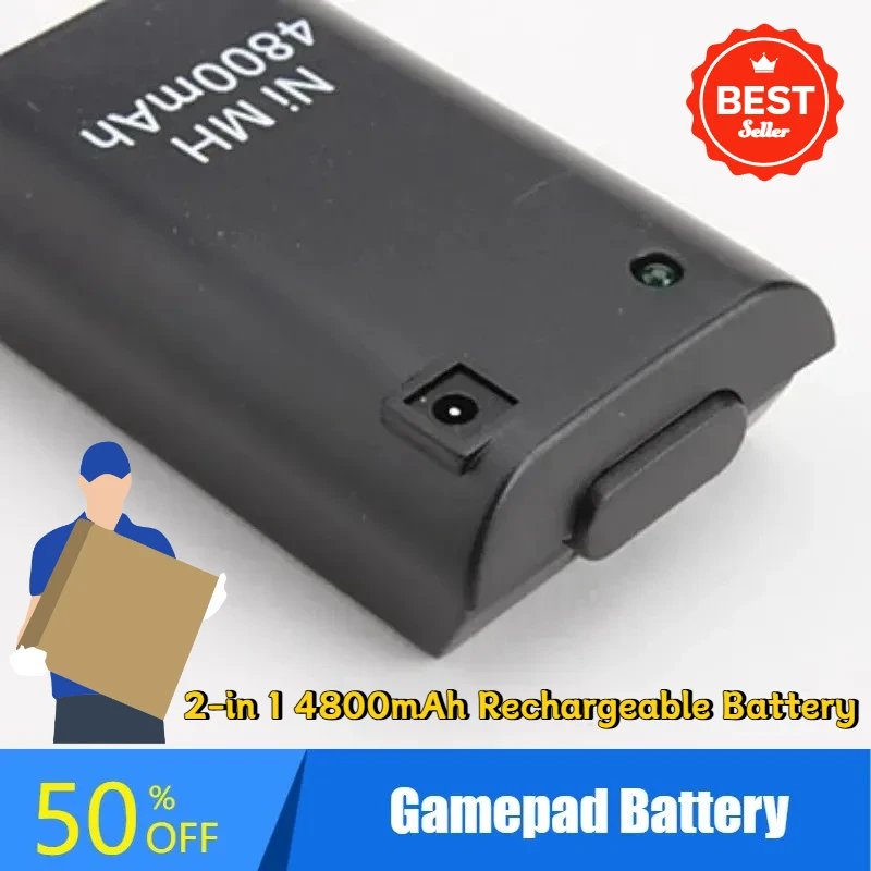 

2-in 1 4800mAh Rechargeable Battery For Xbox 360 Gamepad Battery Gamepad For Xbox 360 Controller Console Battery