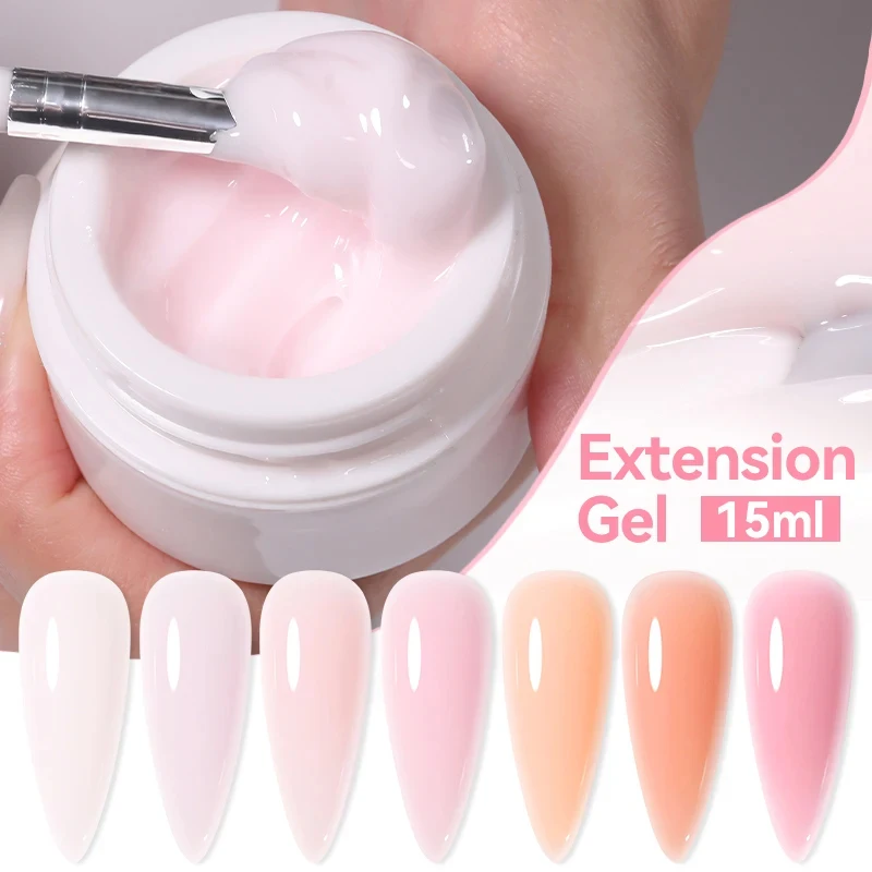 UR SUGAR-Gel de extensión para uñas, Gel de construcción UV autonivelante, transparente, Nude, rosa, francés, 15ml