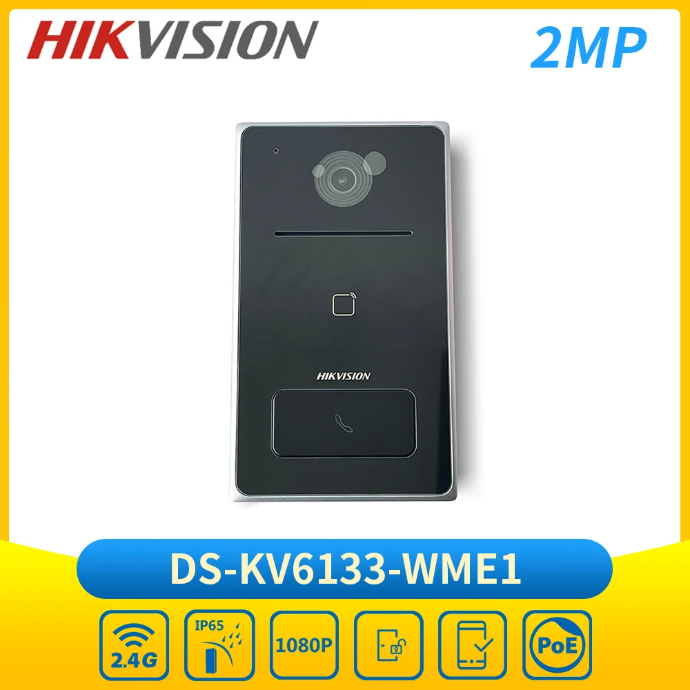 Hikvision 빌라 도어 스테이션 WIFI IP 비디오 인터콤 야외 스테이션 무선 초인종 DS-KV6133-WME1