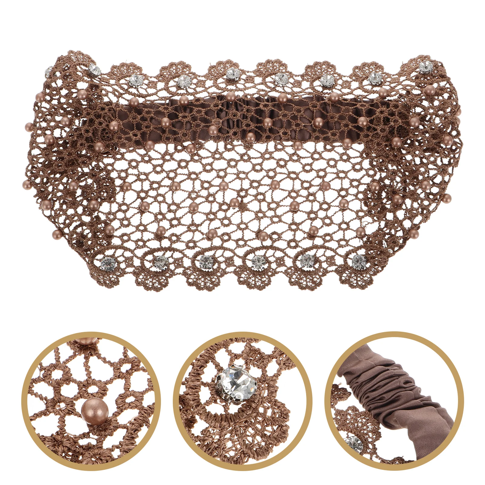 

Elastic Lace Headband Vintage Boho Turban Soft Comfortable White Cover For Elderly Women Sleep Bonnet Curly Hair Wrap Silk Scarf