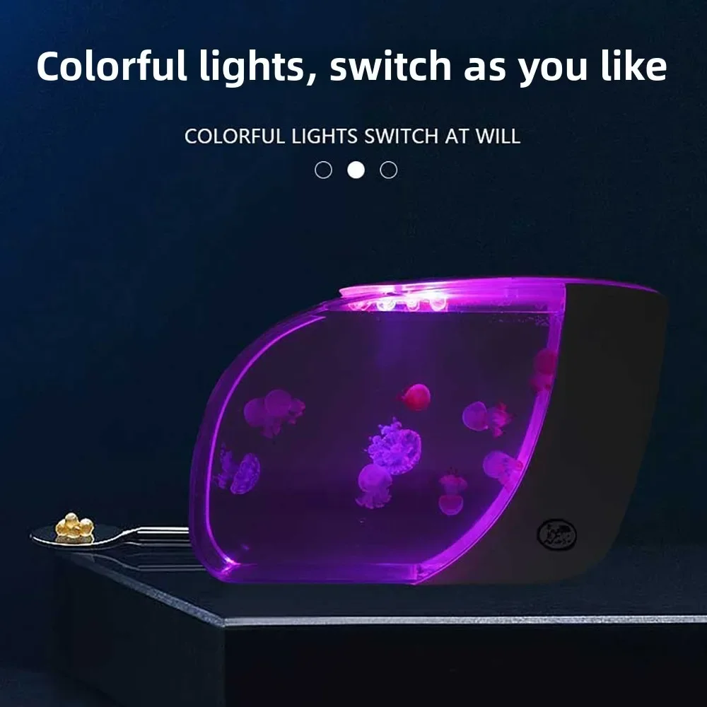 Intelligent Colorful Ultra HD Jellyfish Fish Tank Electronic Desktop Ecological 15L Fish Tank Dry Wet Separation Water Cycle
