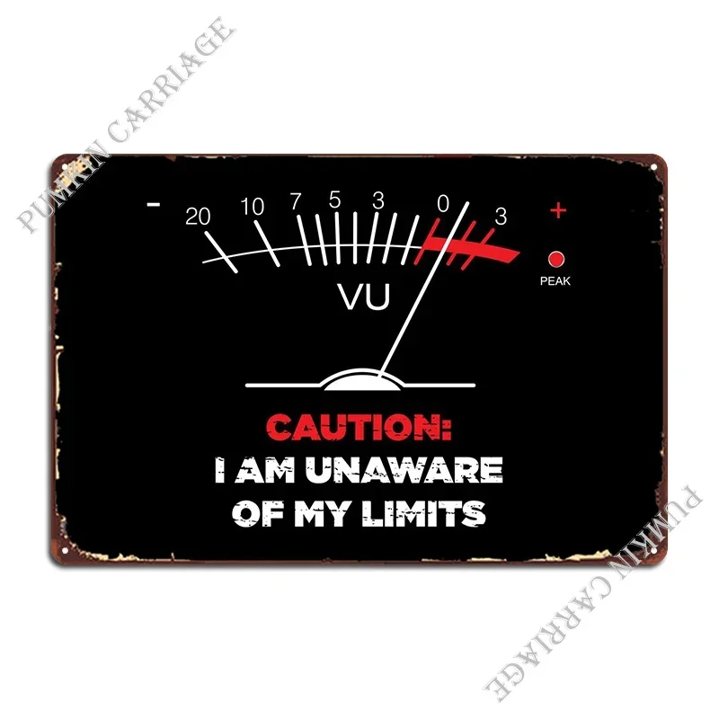 Analog Vu Meter Funny Metal Signs Wall Plaque Club Bar Wall Decor Cave Design Tin Sign Poster