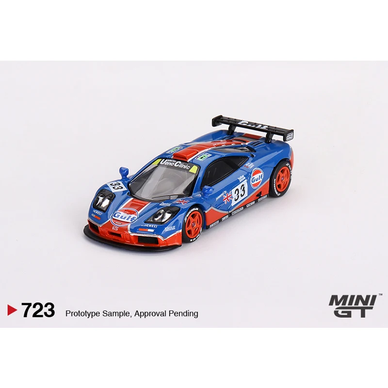 MINIGT 1:64 F1 GTR #33 1996 Le Mans 24Hr GULF MGT alloy car model 723