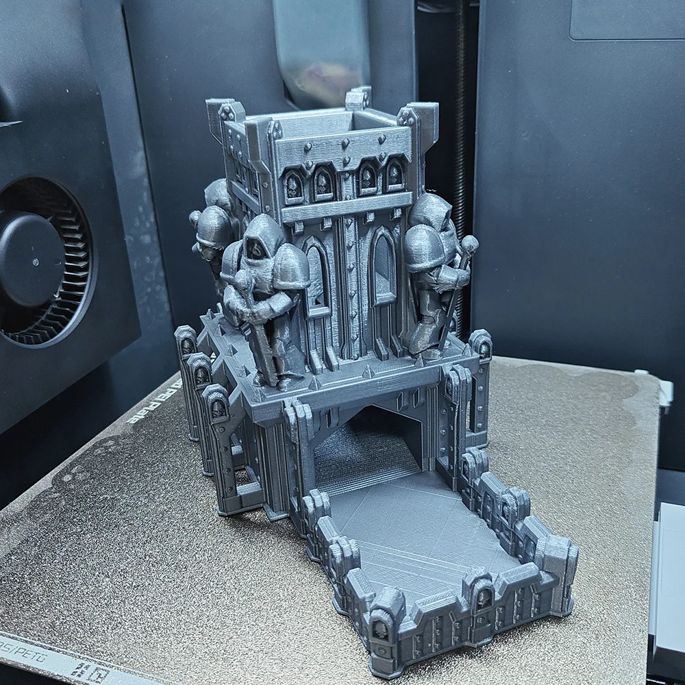 3D Printed Rice Rolling Castle Tray Dice Tower Tabletop Gaming Tower for DND Board Game D&D RPG Desk Decoration