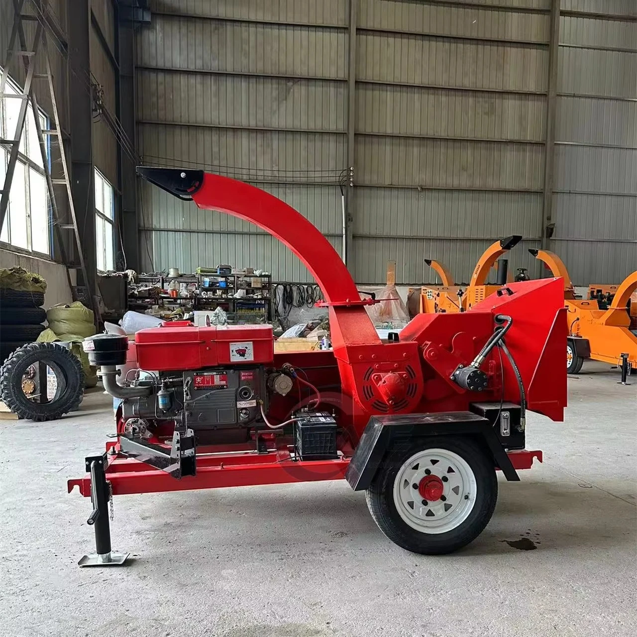 Truyeuse à bois à alimentation Diesel ou électrique, processeur de bois de chauffage, broyeur forestier, trémie à bois auto-alimentée