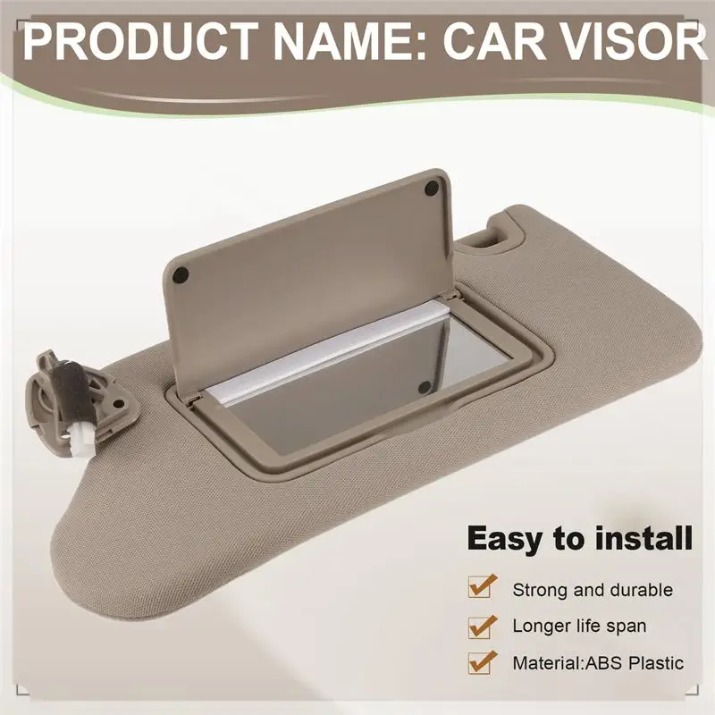 

For Nissan Sentra 2013-2019 Passenger Side Sun Visor With Mirror 96400-3SG8A