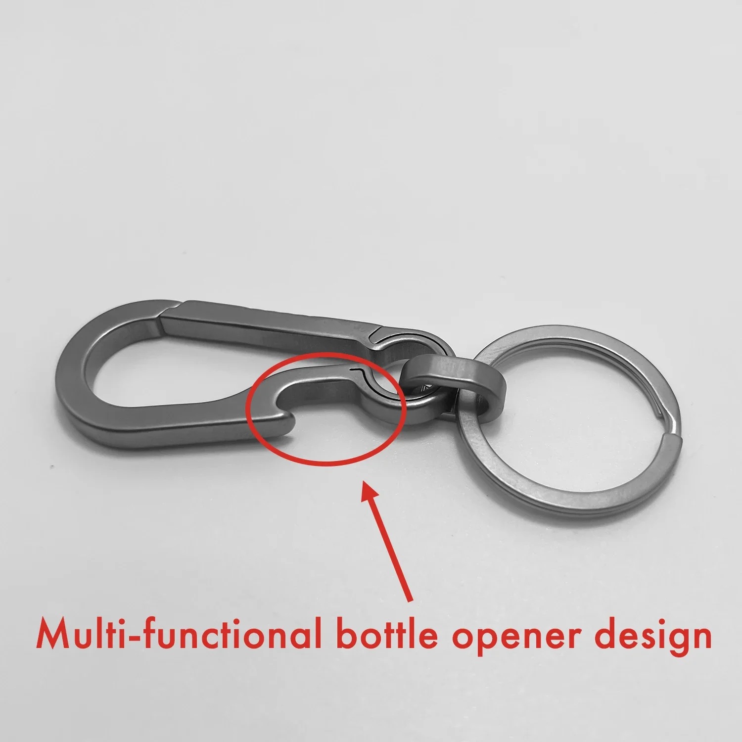 Titanium Alloy Keychain with Ring Buckle Pendant Super Light Man Car Keychain for Male Creativity Gift Keyfobs Crafts Key Ring