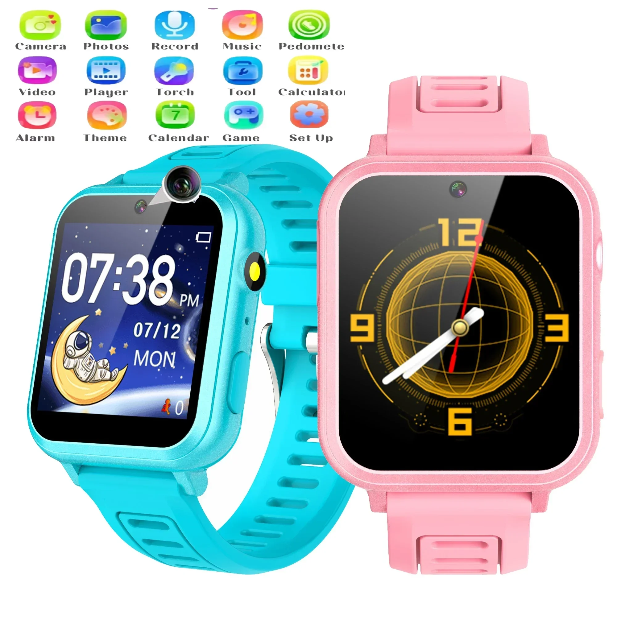 2024 New Kids Smartwatch - for Boys & Girls. 24 Mini Games. Camera. Music Play. Alarm Clock. Sports Tracker. Gift for Kids.