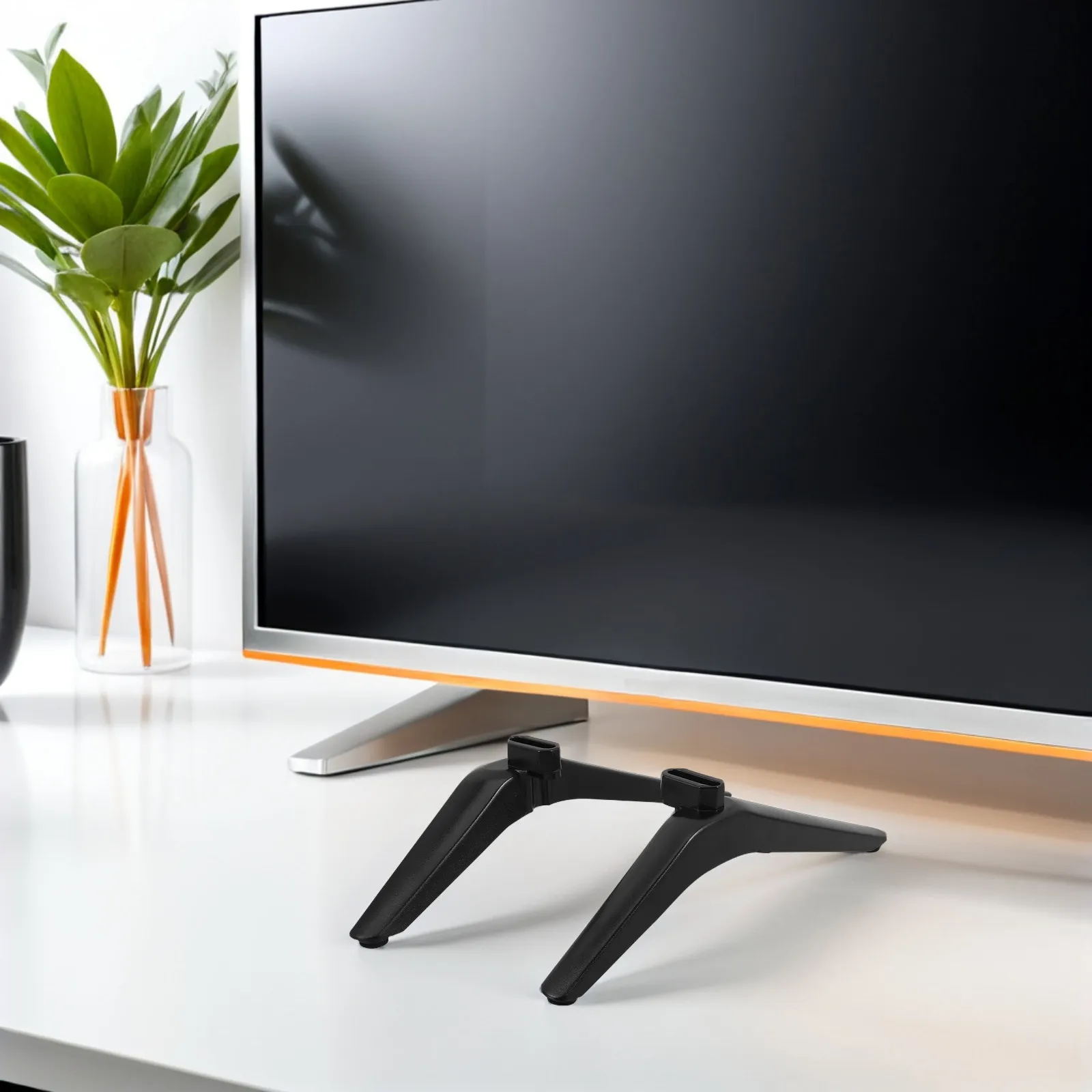 2Pcs Support Stand Legs Replacement TV Base Bracket for 32 39 40 42 50 55 60 65 Inch Stable Desktop TV