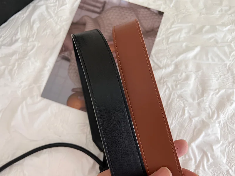 أحزمة مصممة للنساء جودة عالية عقدة لينة بولي Leather جلد طويل Cummerbunds معطف واسع Ceinture فام فستان حزام Cintos #6