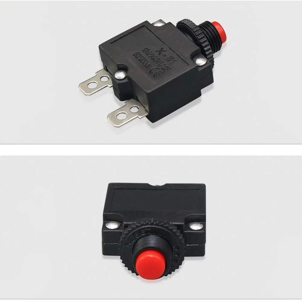 1PCS Circuit Breaker Overload Protector Switch With Protective Waterproof Cover Fuse 15A Overload Protection Button Tool Parts