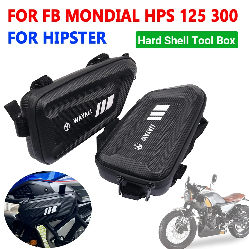 For FB Mondial HPS 125 HPS 300 Hipster HPS125 HPS300 Motorcycle Accessories Side Bag Fairing Tool Storage Bags Triangle Bags