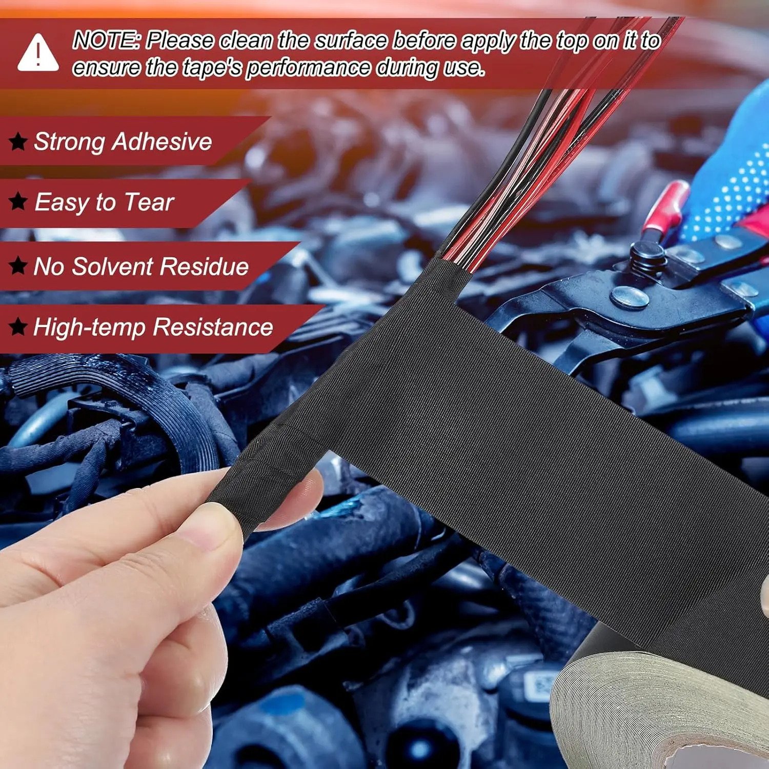 Flame Retardant High Temperature Insulating Acetate Cloth Tape For LCD Repairing Black Acetic Acid Adhesive Tape