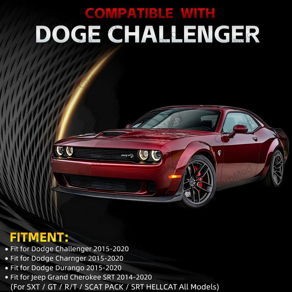 Customized Carbon Fiber Steering Wheel 2015-NOW Real Carbon Fiber Material Accessory for Dodge Charger Challenger SRT Cars
