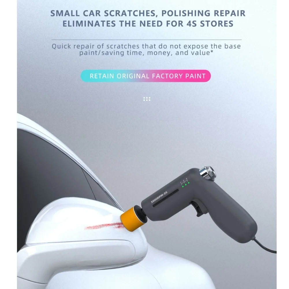Compact 12V Mini Car Polisher High-Speed Waxing & Scratch Repair Tool Windscreen Glass Oil Film Remove Machine Leather Care