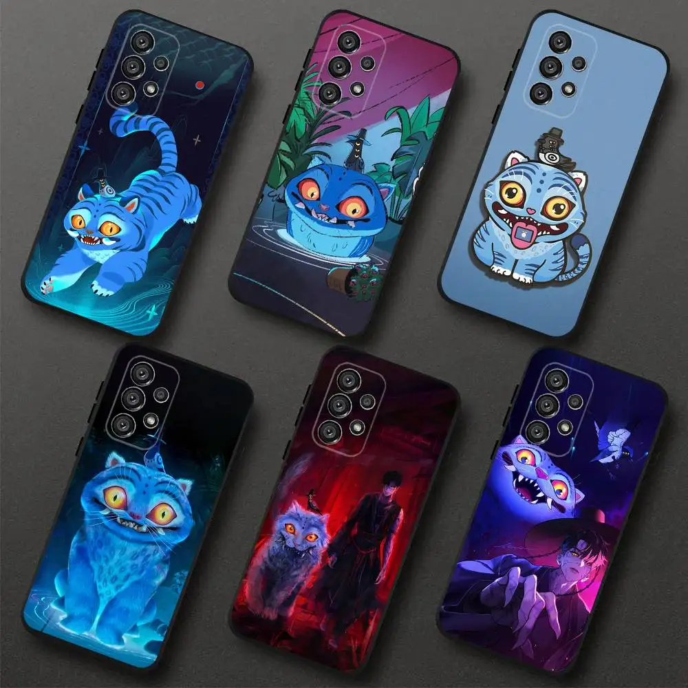 

J-Jinus Kpop Tiger Phone Case For Samsung S 25,24,23,22,30,21,10,9,Ultra,Plus,Lite,FE,4,5G Black Soft Case