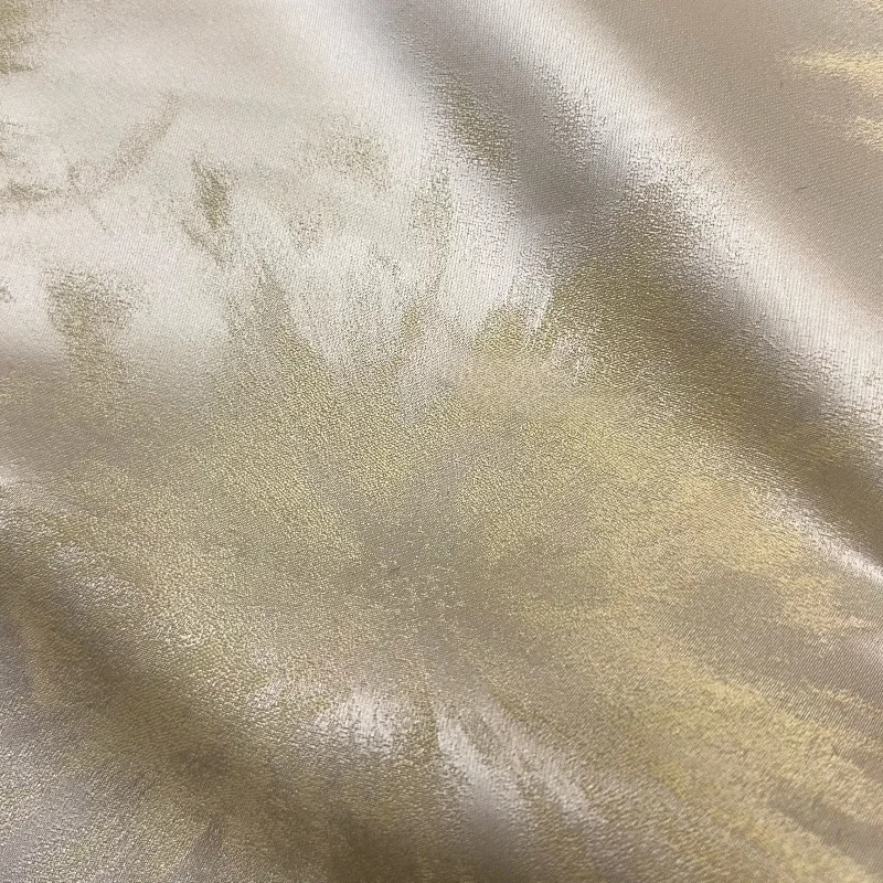 

Vintage Champagne Yarn Dyed Satin Fabric Jacquard Apparel Sewing Material DIY Handcraft Coat Dress Curtain Tablecloth Designer