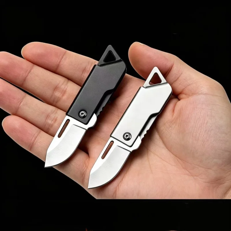 D2 Steel Mini Folding Knife Portable Sharp Pocket Box Cutter Keychain Parcel Unboxing Tool