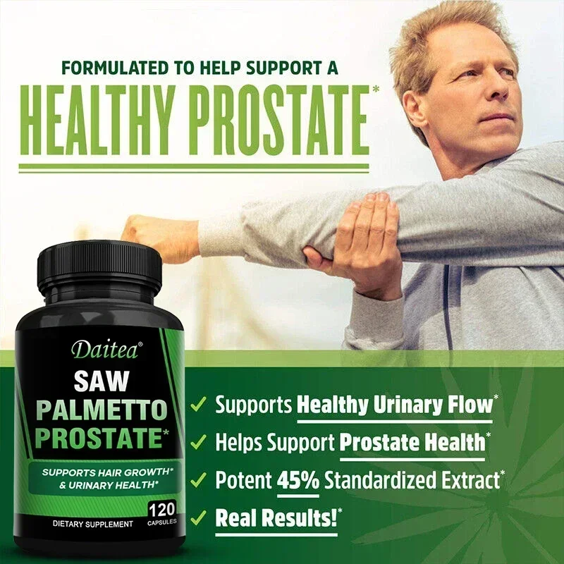 Saw Palmetto Capsules Help Promote Prostate Health,Reduce Baldness and Thinning Hair &Regulate Hormonal Sex Capsules in The Body