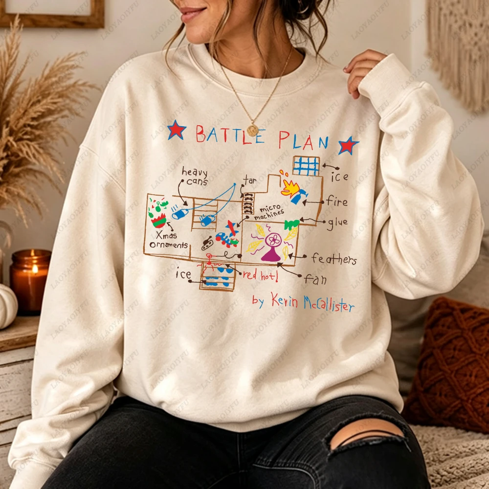 Battle Plan Sweatshirt, Christmas Movie Sweatshirt, Home Alone McCallister, Holiday Sweater, Xmas Shirt, Christmas Family Sweate