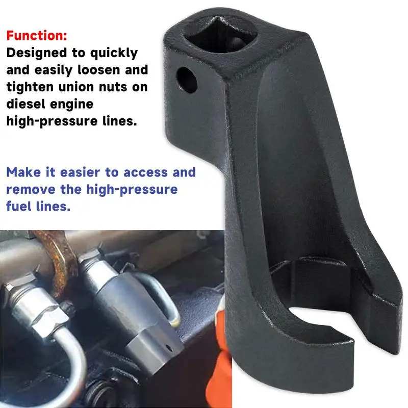 1Pc 19MM Diesel Fuel Injector Line Socket for Detroit DD13 DD15 DD16 High Pressure Fuel Lines Spanner Tool