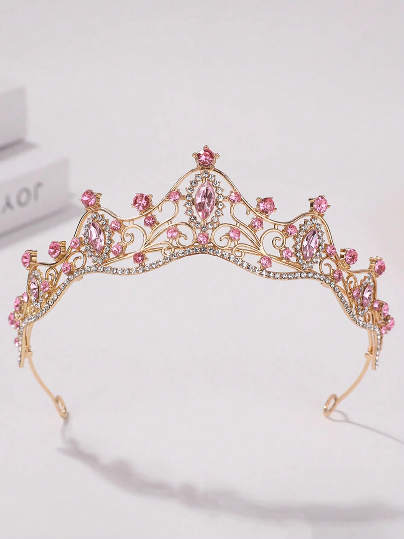 

1pc Minimalist Elegant Crystal Princess Crown Headband For Girls