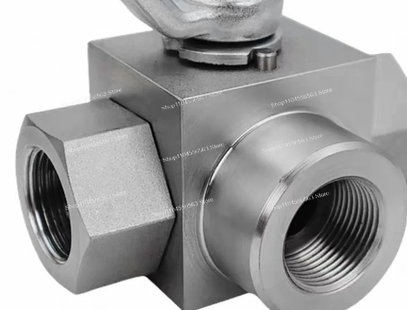 Stainless Steel High Pressure 3-Way Ball Valve L Type Female Thread 1/4